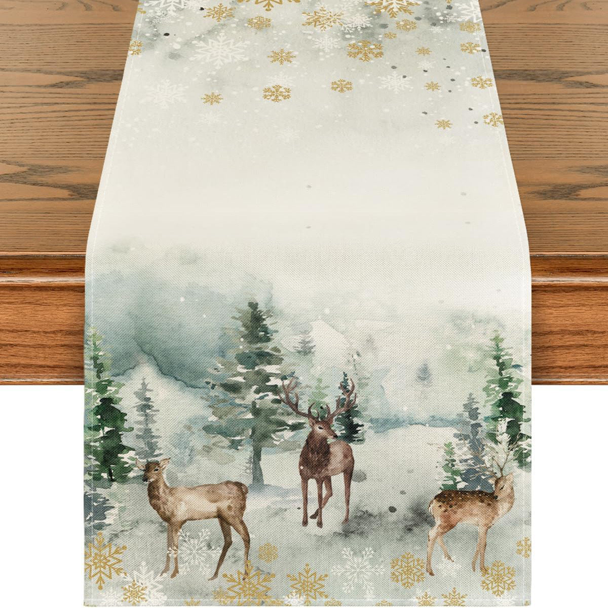 Table Runner with Christmas Pattern