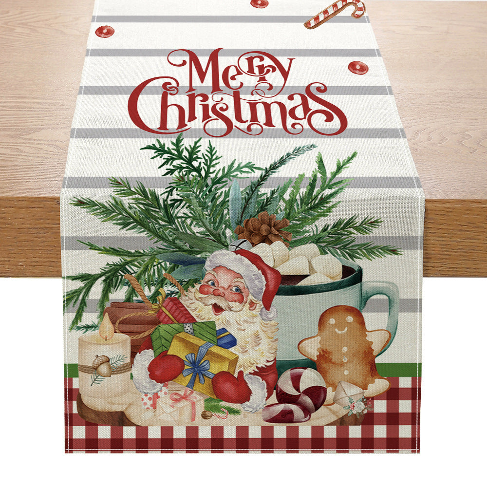 Christmas Linen Table Runner