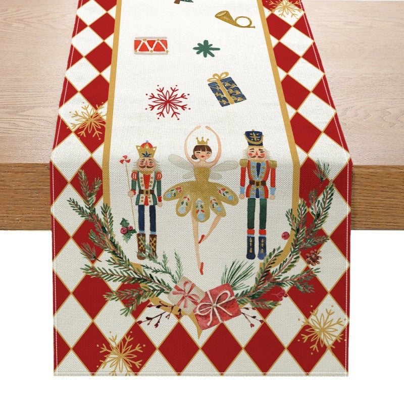 Table Runner with Christmas Pattern