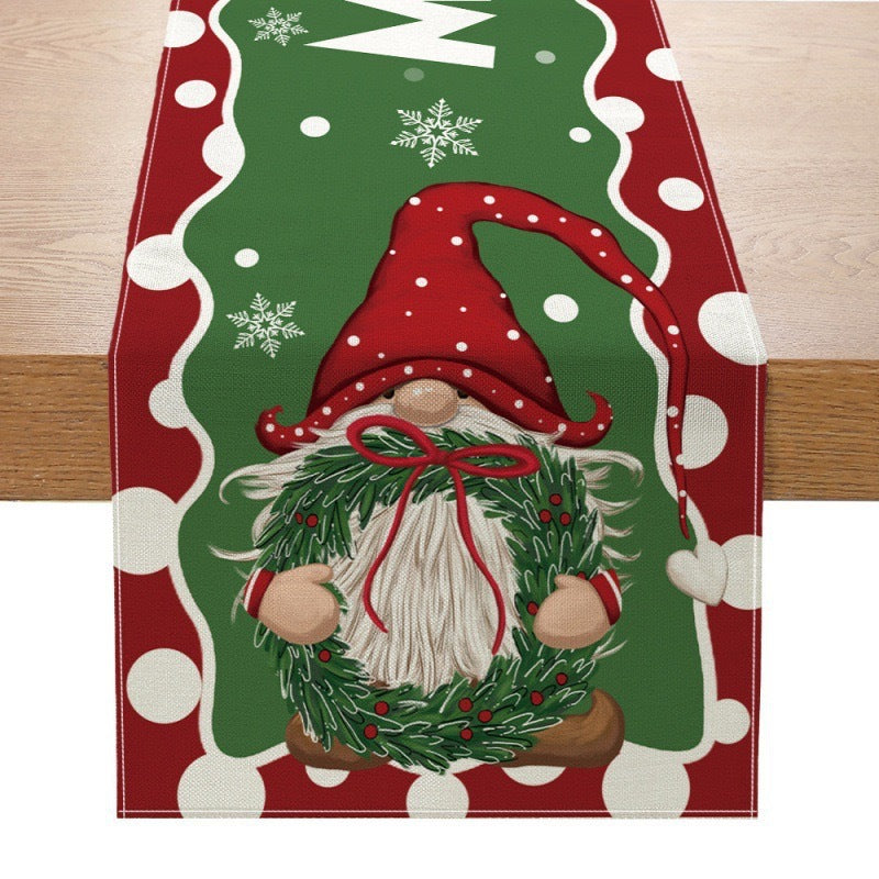 Table Runner with Christmas Pattern