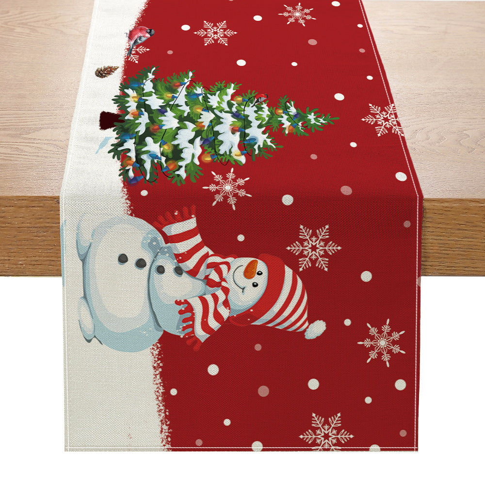 Christmas Linen Table Runner