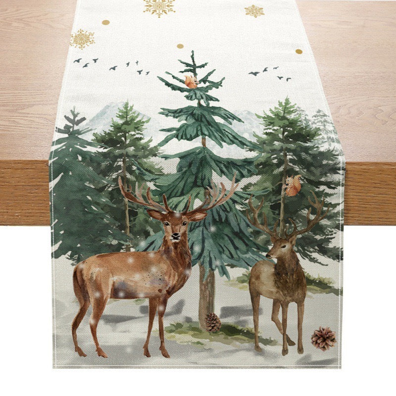 Table Runner with Christmas Pattern