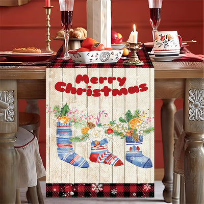 Christmas Linen Table Runner