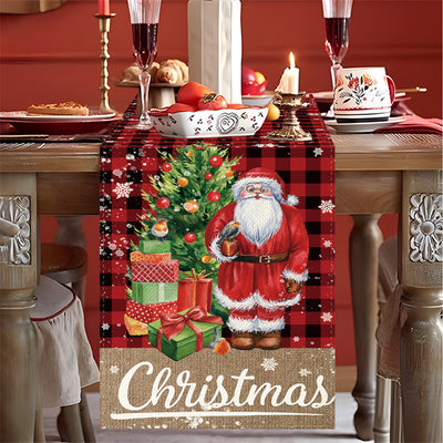 Christmas Linen Table Runner