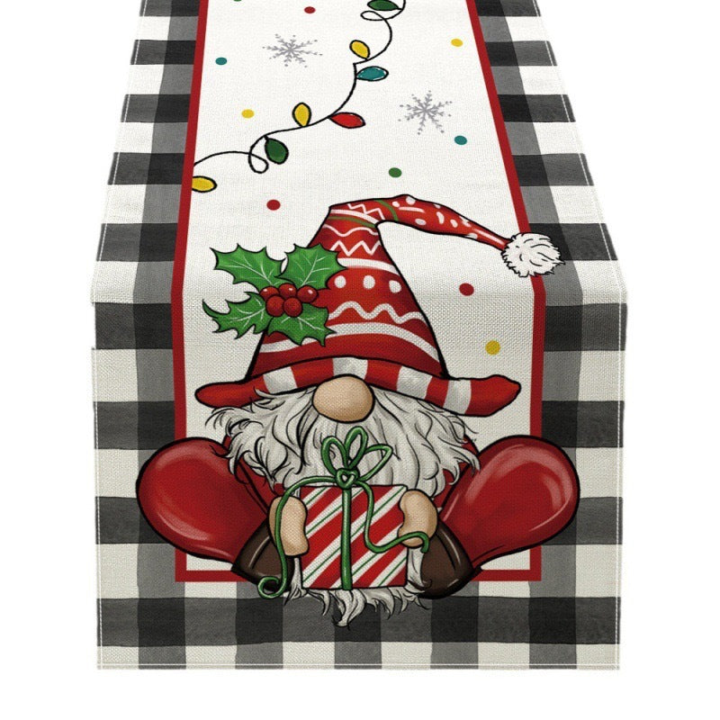 Table Runner with Christmas Pattern