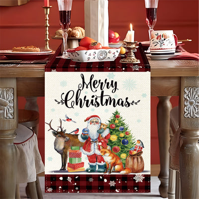 Christmas Linen Table Runner