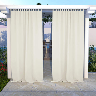 Outdoor Curtains Waterproof Tab Top 1 Panel - Beige