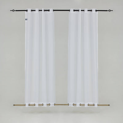 Outdoor Sheer Curtains Waterproof Grommet Top & Bottom 1 Panel