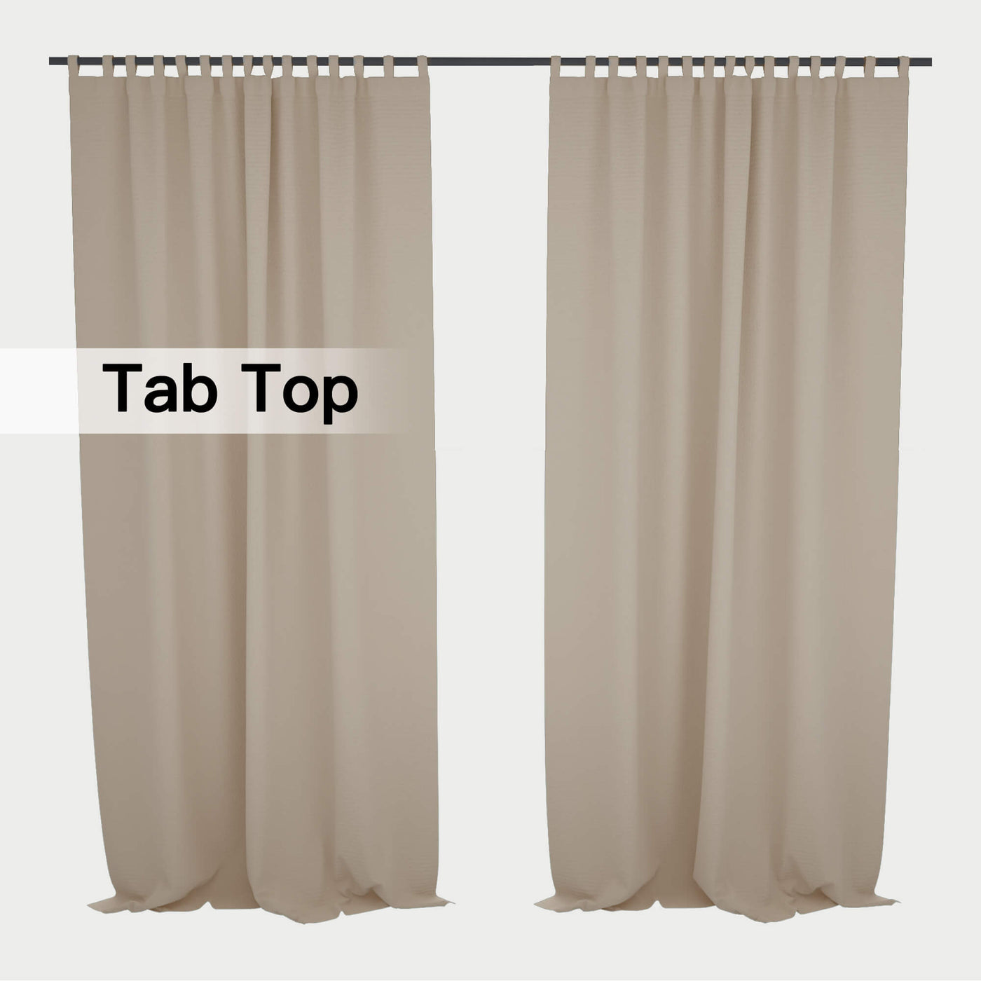 Heartcosy Thermal Curtains/Drapes 1 Panel Khaki | Waterproof Curtains Grommet/Tab Top | Custom Blackout Curtains