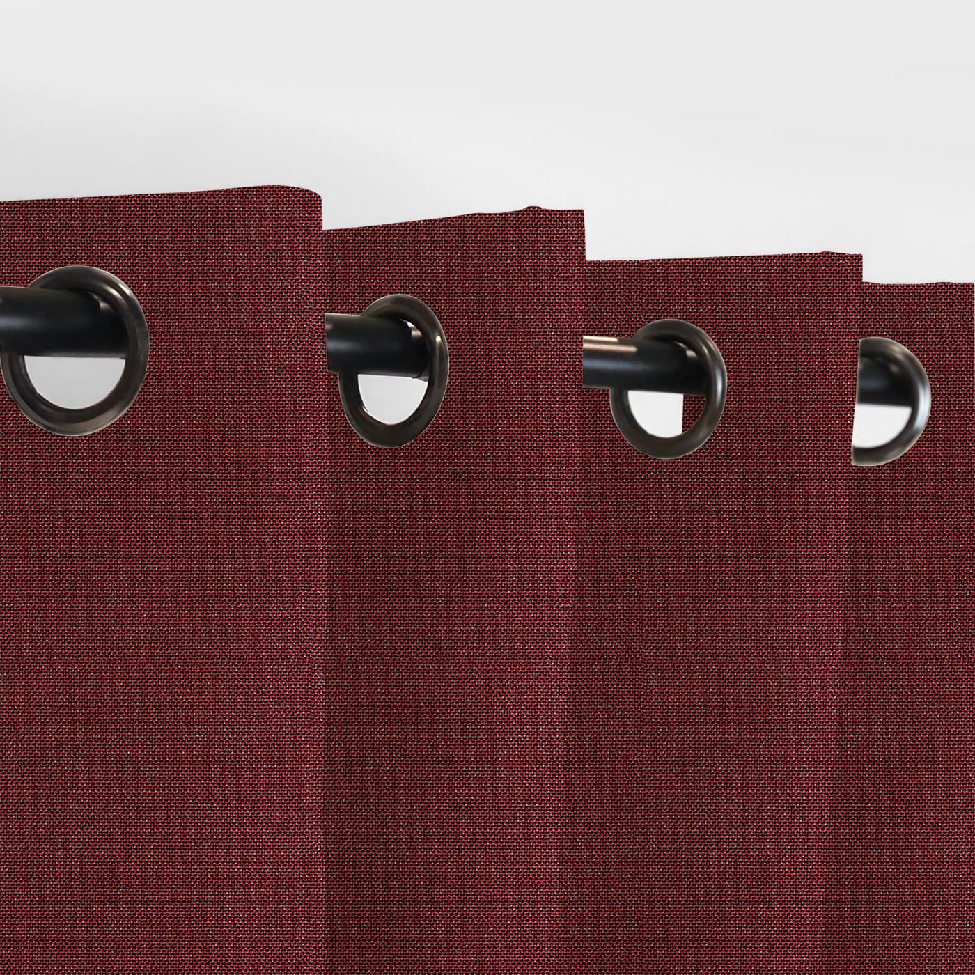 PENGI Outdoor Curtains Waterproof - Blend Oxblood Red