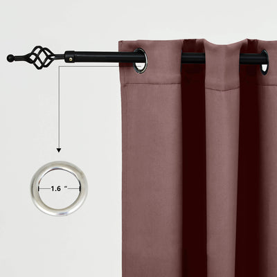 Outdoor Curtains Waterproof Grommet Top 1 Panel - Light Brown