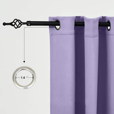 Outdoor Curtains Waterproof Grommet Top 1 Panel - Purple