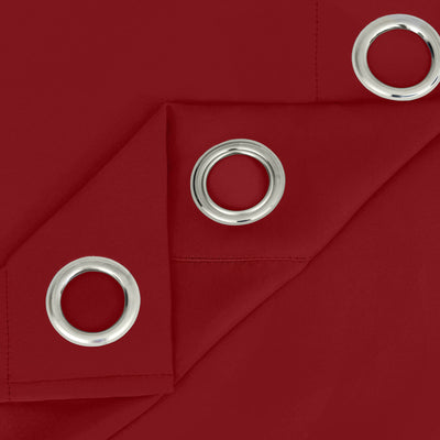 Outdoor Curtains Waterproof Grommet Top 1 Panel - Red