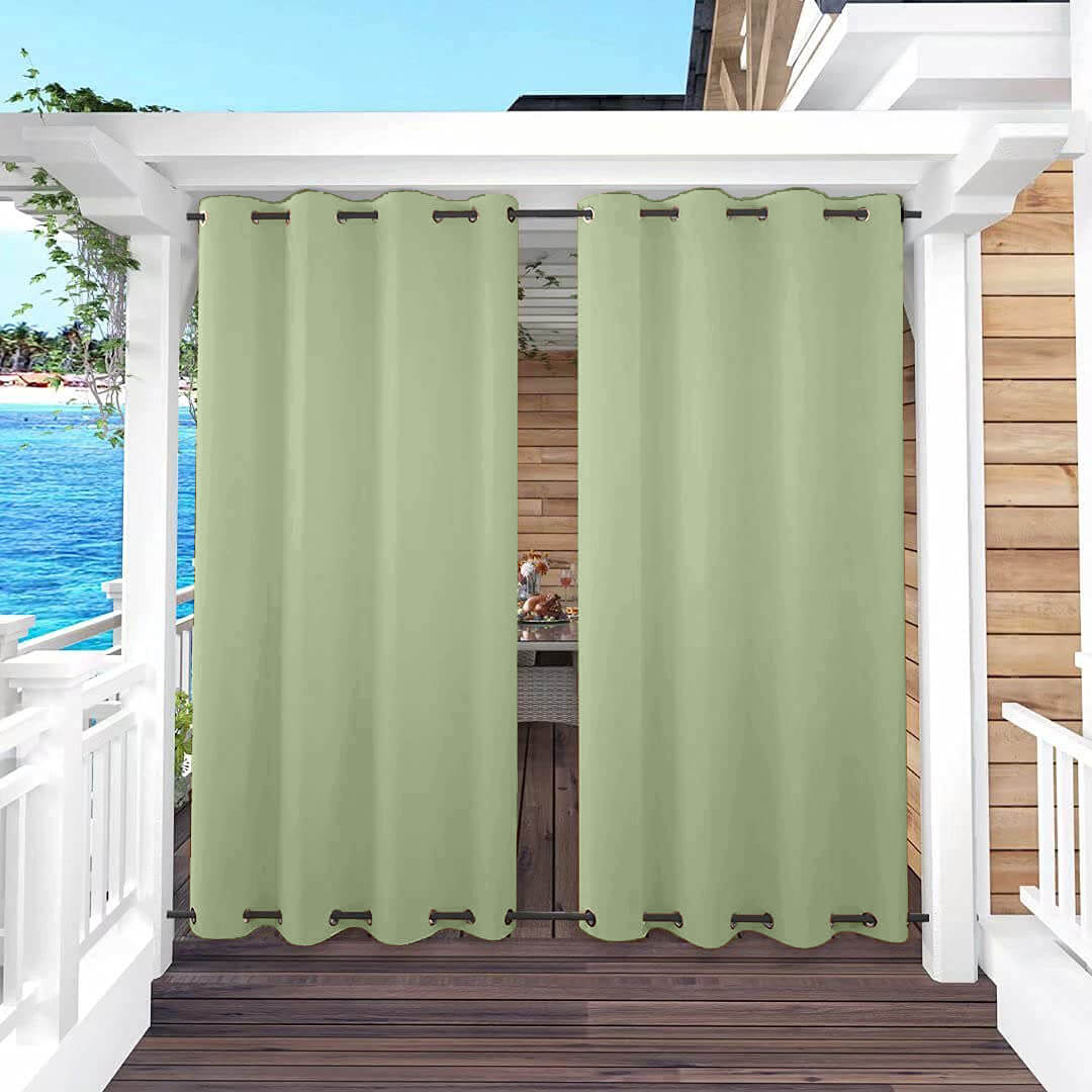 Outdoor Curtains Waterproof Grommet Top & Bottom 1 Panel - Macaw