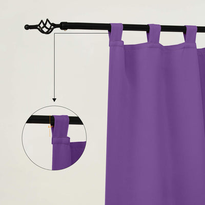 Outdoor Curtains Waterproof Tab Top 1 Panel - Violet