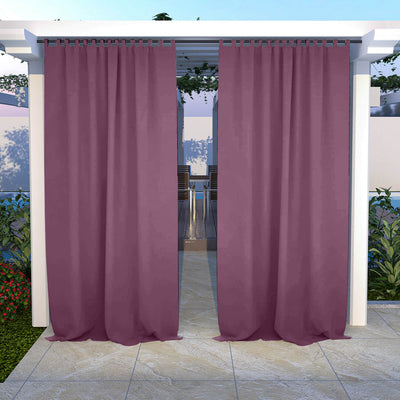 Outdoor Curtains Waterproof Tab Top 1 Panel - Plum