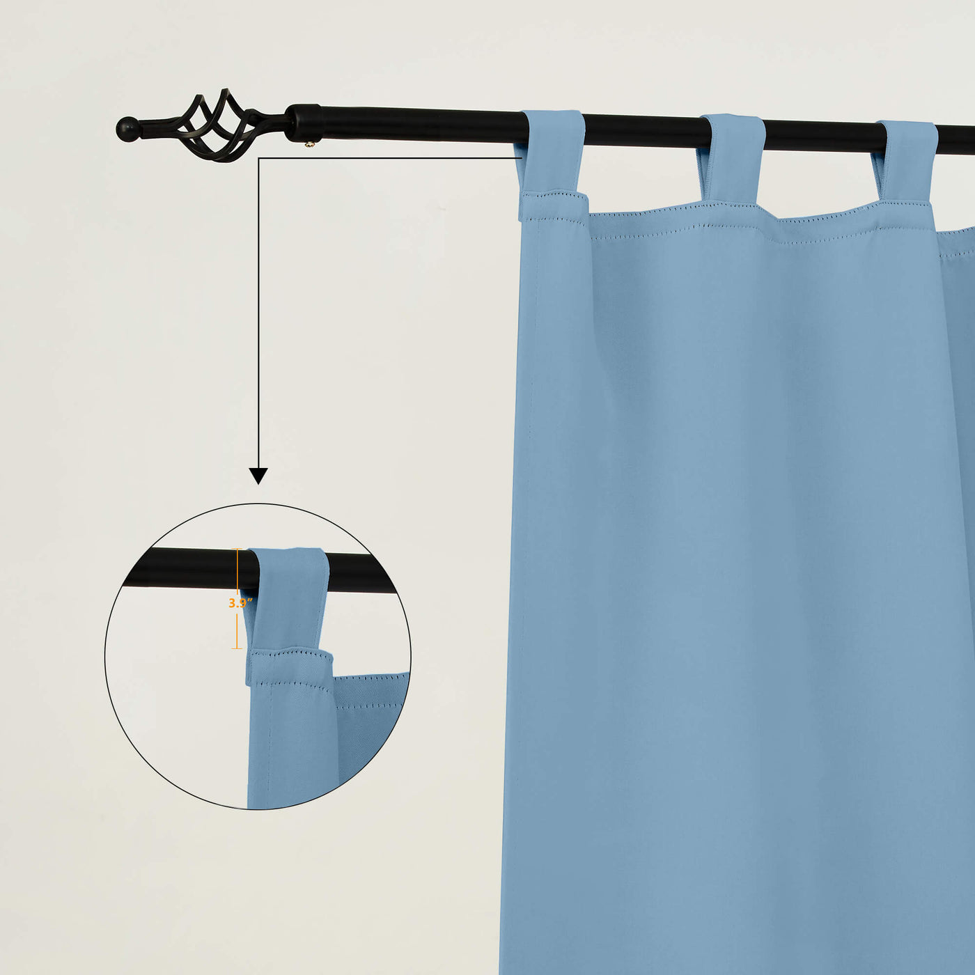 Outdoor Curtains Waterproof Tab Top 1 Panel - Saphhire Blue