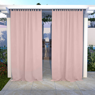 Outdoor Curtains Waterproof Tab Top 1 Panel - Rose Dust